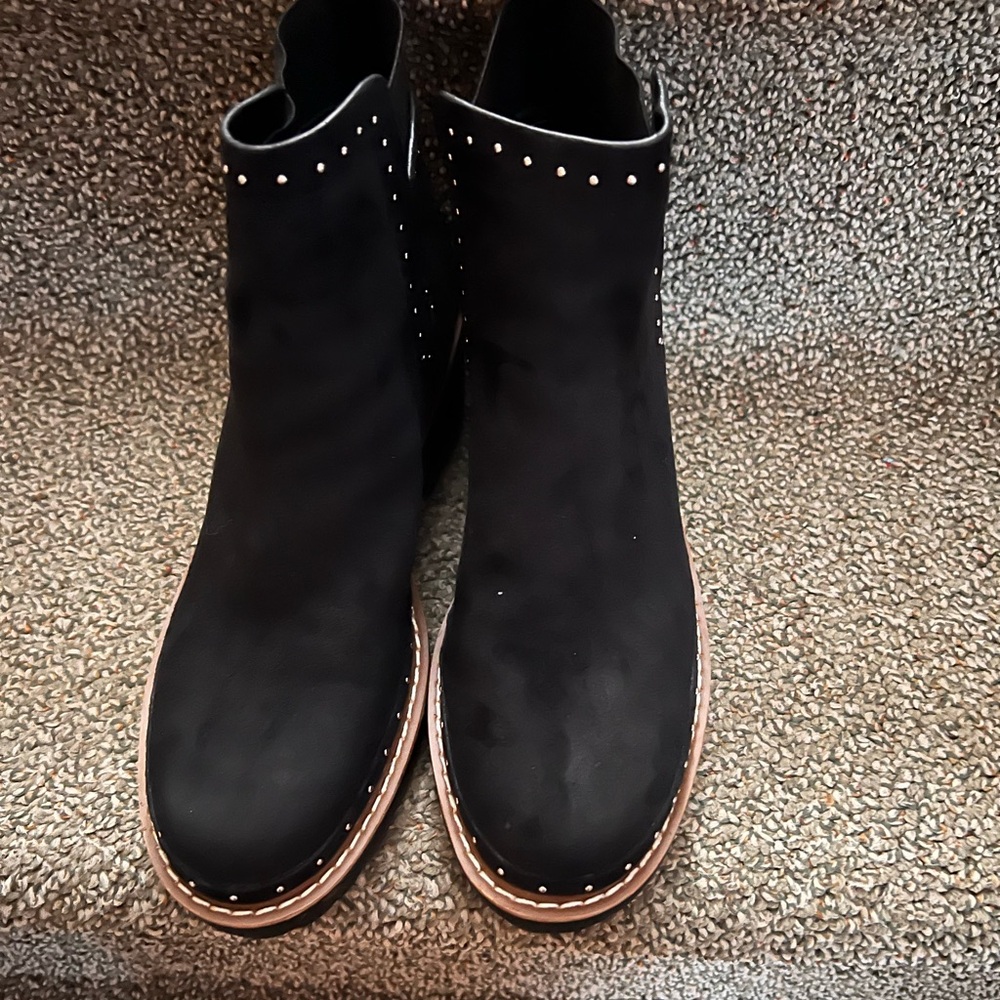 Black Studded Ankle Boots